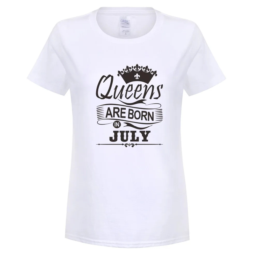 Women Queens Are Born In July T Shirt Short Sleeve Cotton Girl Birthday Gift T Shirt Female Clothings Woman Tees Top Ot 787 Women Tees Tee Toptees Women Aliexpress