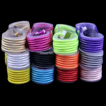 

200pcs/lot 1.5M V8 Nylon Braided Fabric Micro USB cable Accessory Bundles for Samsung Galaxy Htc Android Smart Phon