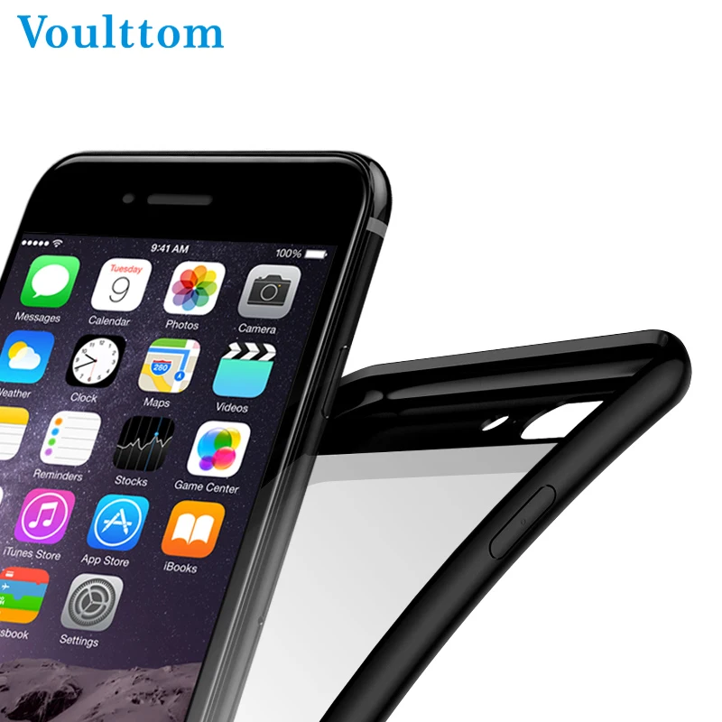 Beste Caixa Doen Telefooncontactpersoon Para o iphone 7 8 Voulttom 7 p 8 p Case Capa Telefooncontactpersoon Coque Transparente TPU Siliconen caso telefoon escudo