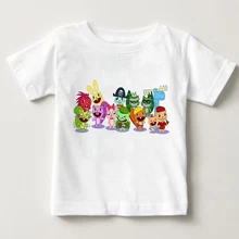 Happy Tree Friends/футболка для маленьких мальчиков и девочек, детская летняя футболка, дышащая футболка из чистого хлопка, белая детская футболка, MJ