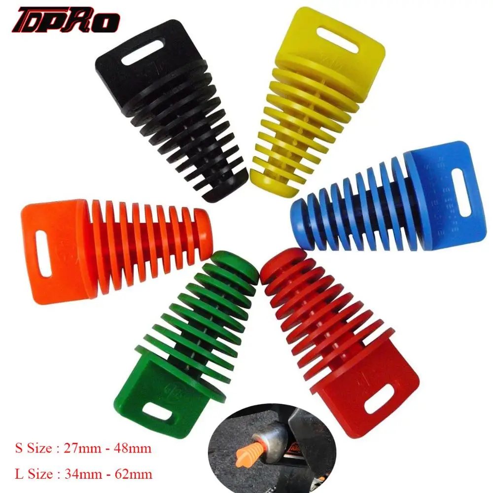 

TDPRO 27-48mm 33-62mm 2/4 Stroke Motorcycle Exhaust Pipe Muffler Rocket Dirt Bike Universal Wash Waterproof Plug Silencer Pipes