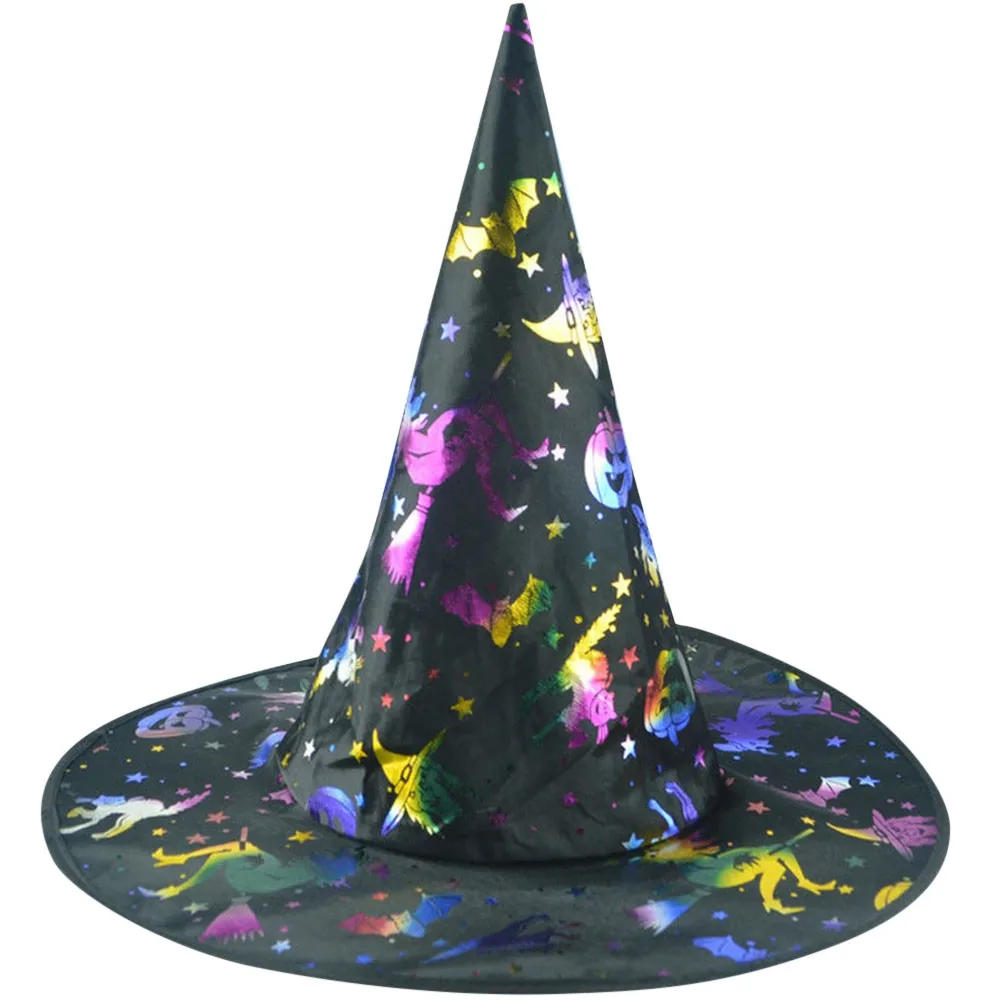 Женская Мужская шляпа ведьмы для Хэллоуина, аксессуар для костюма, шапка с принтом звезд, костюмы на Хэллоуин, подарок на Хэллоуин, шляпка, хит, Y723 - Цвет: MR