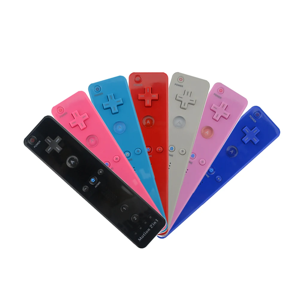 

100pcs 2 in 1 with Motion Plus Remote Controller Gamepad for W-i-i Console Game