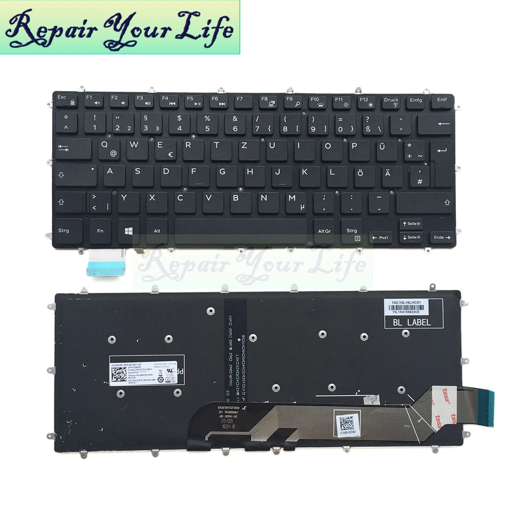 Laptop Replacement Accessories US Version Keyboard with Keyboard Backlight for DELL Inspiron 13 5368 5378 5578 7368 7378 Laptop Replacement Accessories US Version Keyboard with Keyboard Backlight for DELL Inspiron 13 5368 5378 5578 7368 7378