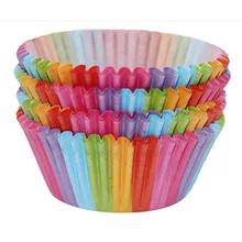 100 шт. Радужный Цвет Кекс Лайнер бумажная формочка форма для выпечки формы для маффинов форма для торта маленькая коробка для пирожных чашки лоток для декорирования инструменты