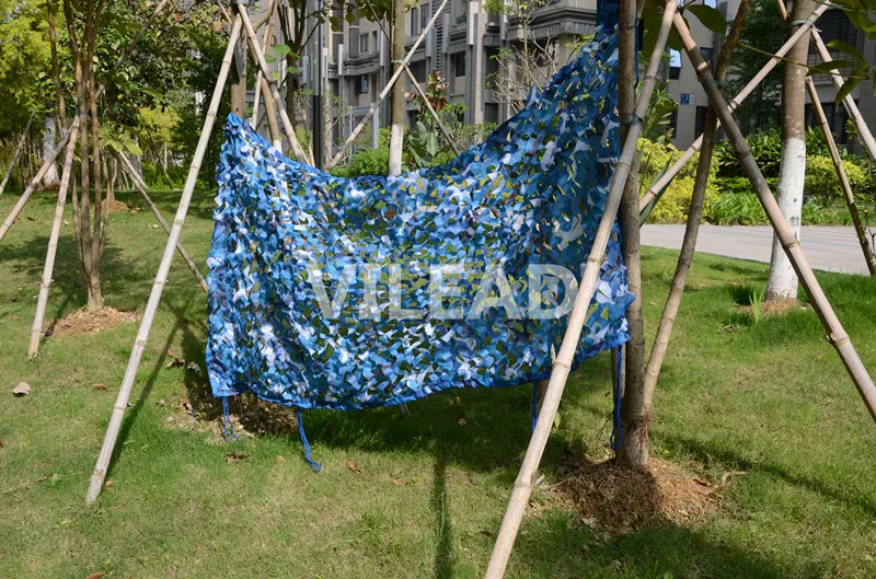 VILEAD 3,5x10 м камуфляжная сетка синяя камуфляжная сетка брезент для беседки сетка перголы сетчатый солнцезащитный крем украшение крыши
