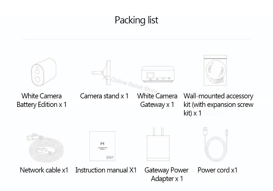 Оригинальная смарт-камера Xiaomi Mijia с батарейным шлюзом 1080P F2.6 IP65, Водонепроницаемая беспроводная ip-камера с функцией обнаружения гуманоида AI