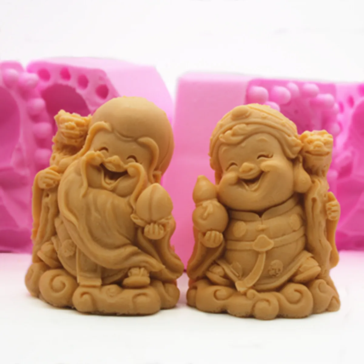 God of longevity star Po fondant chocolate cake silicone mold DIY soap mold