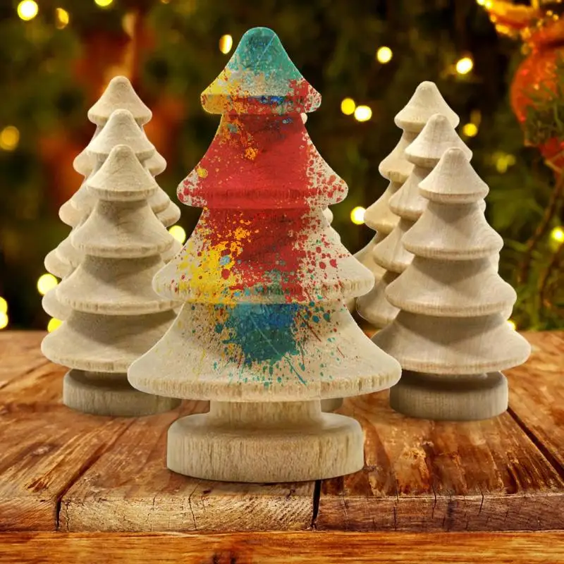 

10pcs DIY Wooden Peg Dolls Tree Wedding Cake Decoration Kids Painted Toy Unpainted Figures DIY Arts Crafts Supplies Kids Toy