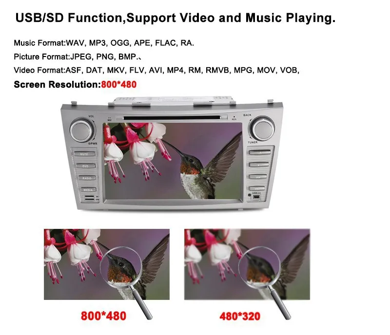 Best 8" Car DVD player with GPS(optional),BT/TV,audio Radio stereo,car multimedia headunit for TOYOTA CAMRY 2007 2008 2009 2010 2011 19