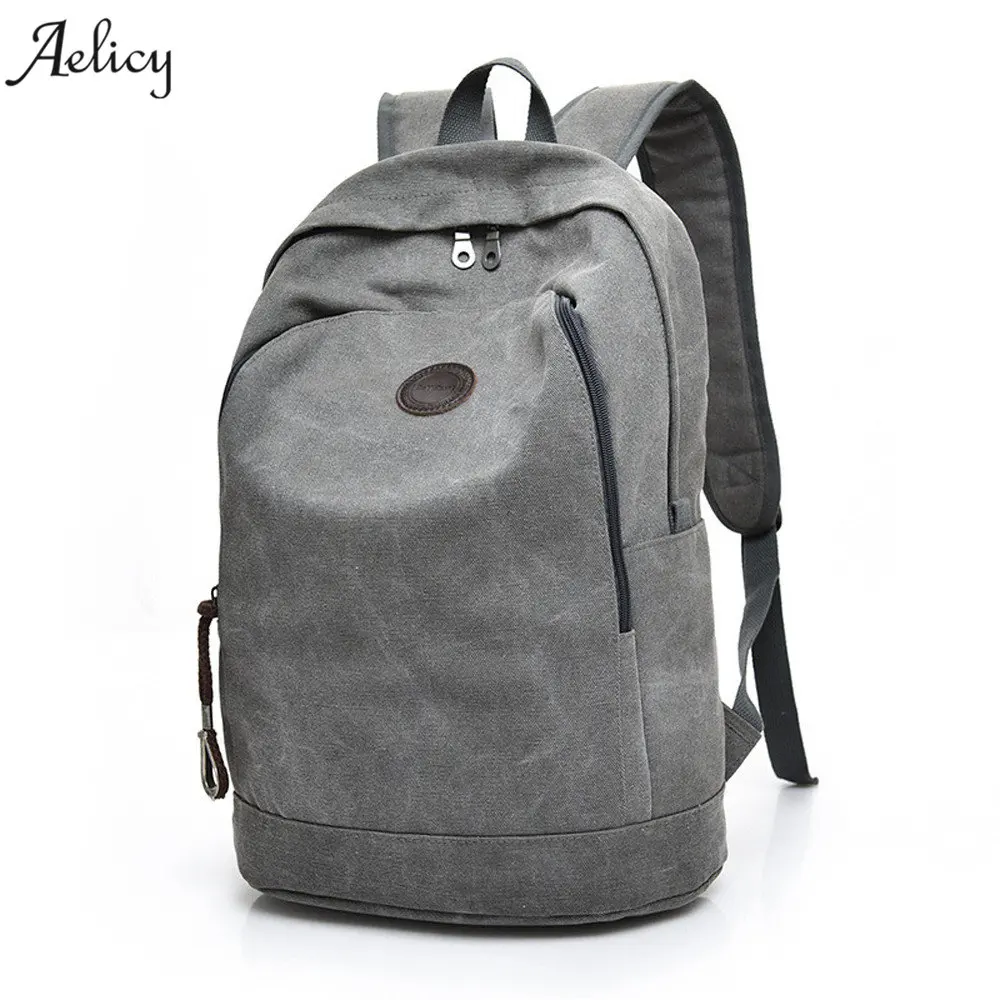 

Aelicy 2018 Luxury Man's Canvas Backpack Travel Schoolbag Male Backpack Men Large Capacity Rucksack Shoulder Bag Mochila Escolar
