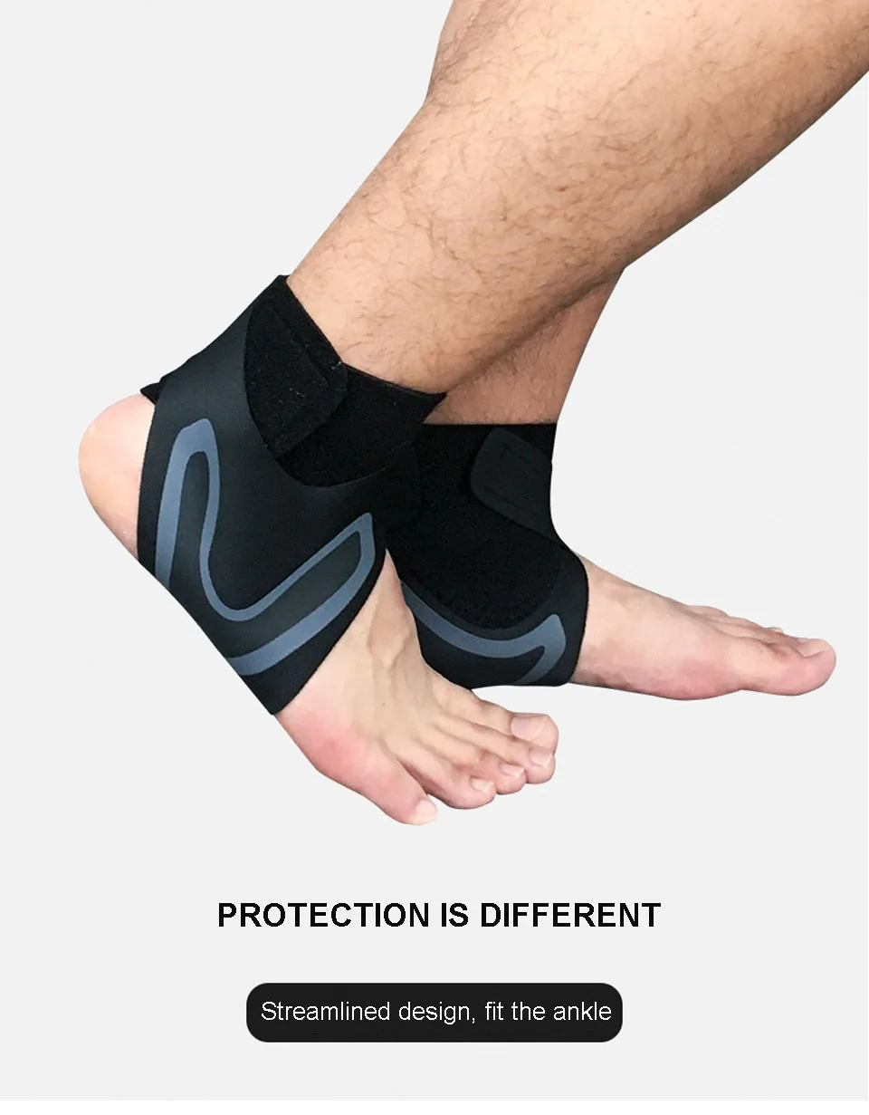 GOBYGO 1PCS Sports Ankle Brace Fitness Gym Ankle Support Gear Elastic Foot Weights Wraps Protector Legs Power Weightlifting