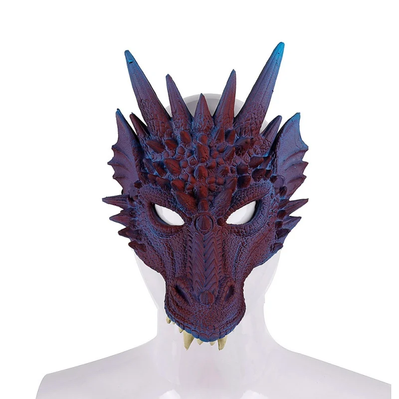 

4D Dragon Mask Half Face Mask Cospty For Kids Baby Halloween Cosplay Toy Set Party Gifts Face Mask And Wings Kids Dragon Costume