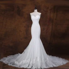 XINGFUYANG Sweetheart Neck Mermaid Mariage Dress Tiered robe de mariee Beach Tulle Wedding Dress vestidos de noiva Com Foto Real