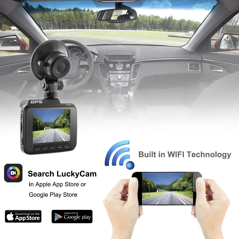 TAVIN Скрытая Автомобильные видеорегистраторы Регистраторы Dash Cam 4K 2160P Wi Fi