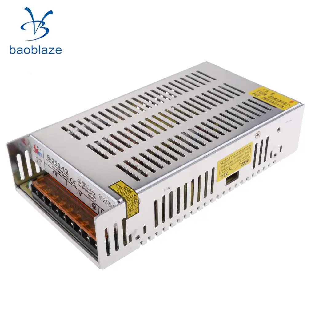 

12V DC Lighting Transformer Power Supply Switch Adapter AC 110/220V to DC 12V 20A 250W LED Driver for Led Strip Lights