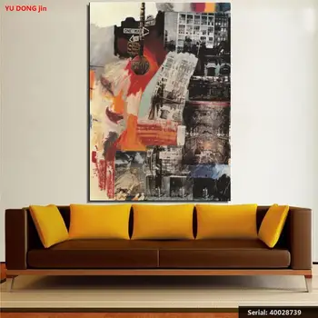 

Robert Rauschenberg Still life Abstract oil Painting Drawing art Spray Unframed Canvas miniature picture picture brass40028739