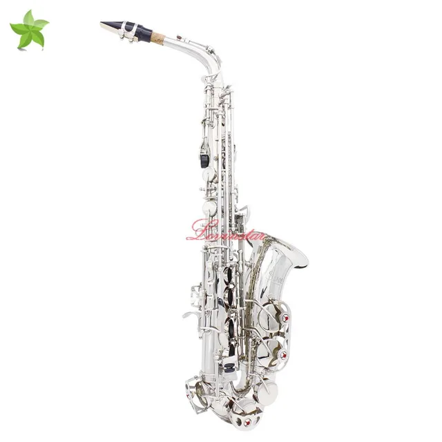 Best price at $472 Cheap LADE Saxophone Brass Alto silver sax handcraft carve patterns or designs