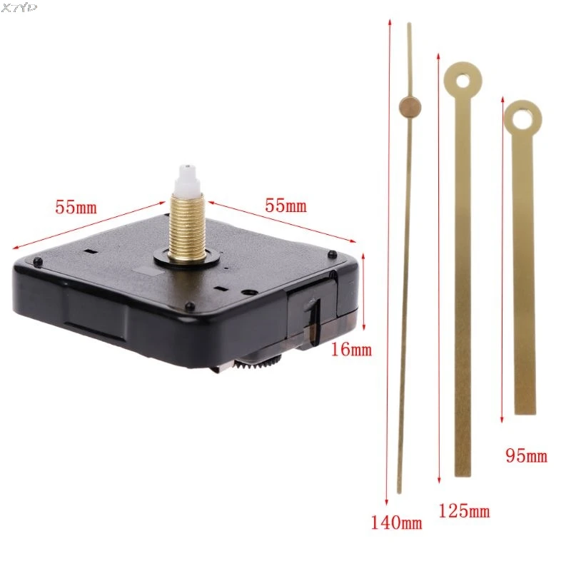 Кварцевые часы механизм движения руки стены ремонт инструмент запчасти бесшумный Набор DIY Золотая стрелка 33