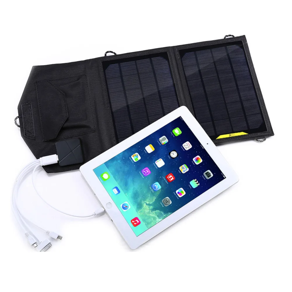 ==> [Free Shipping] Buy Best Portable Solar Panel 5V 8W Folding Foldable Solar Powerbank Dual USB Port External Battery Solar Panel Charger Power for ipad Online with LOWEST Price | 32782884067