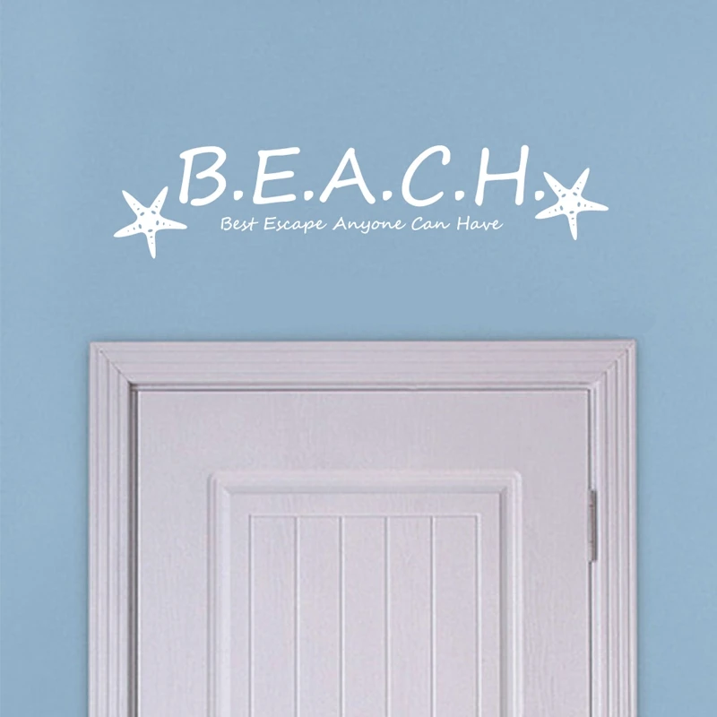 Beach Vinyl Wall Decals Home Room Decoration