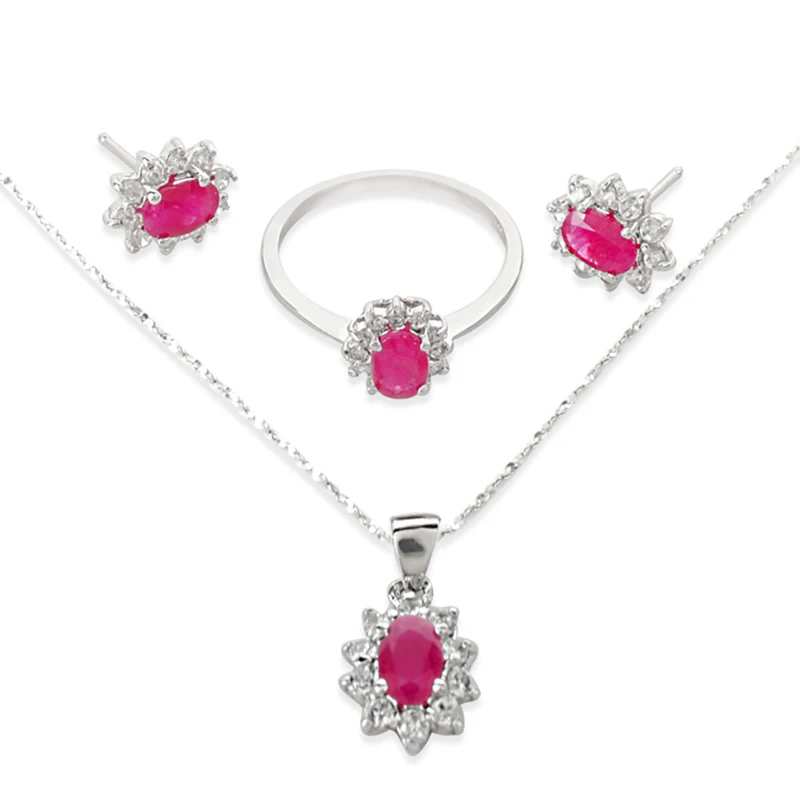 bridal ruby jewellery set