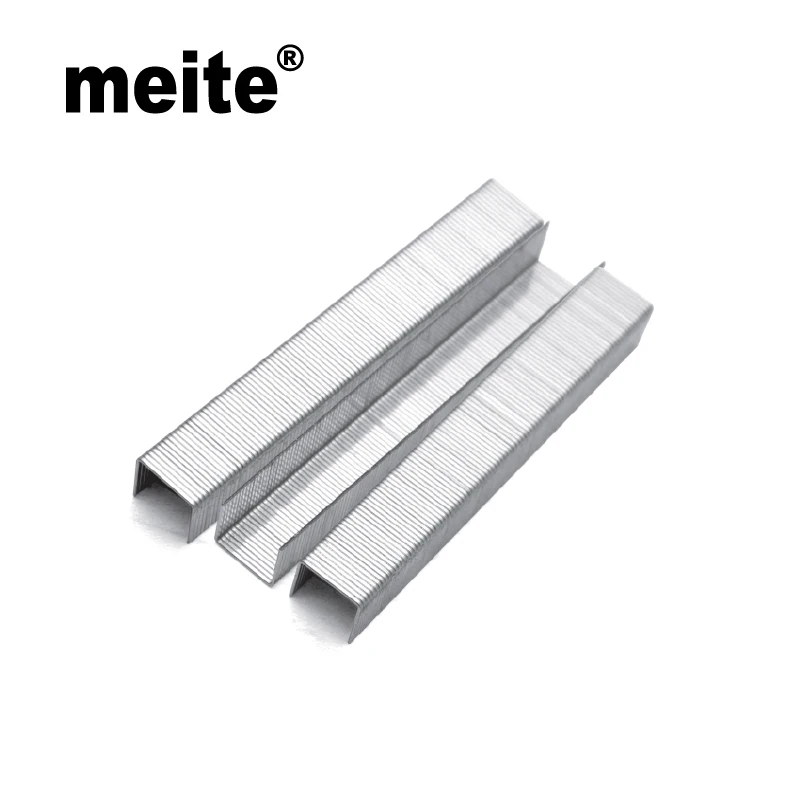

Meite 80 series staples crown 12.8mm by leg length 10mm/ 12mm, packing: 10000pcs/box,8010/8012