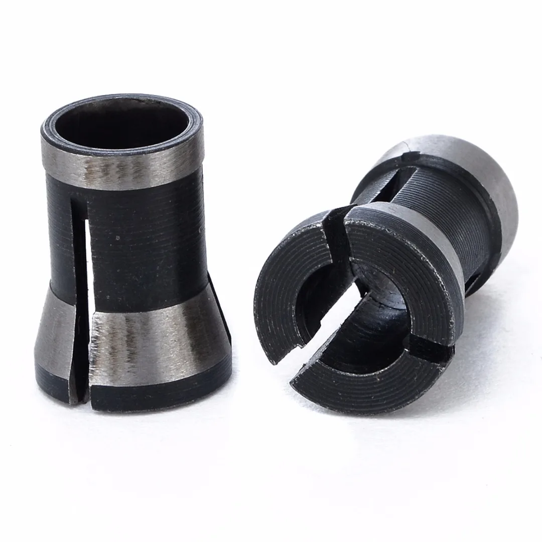 1 Pair New 6.35mm 8mm Collet Chuck High Precision Engraving Trimming Machine Electric Router Mayitr