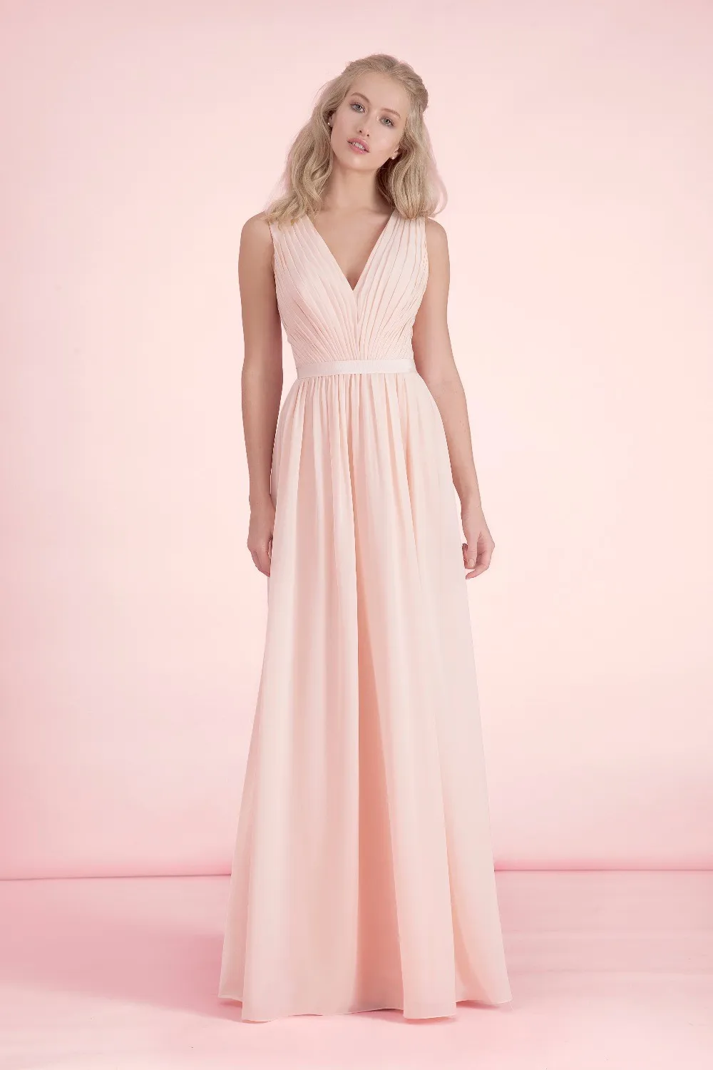 simple light pink dress