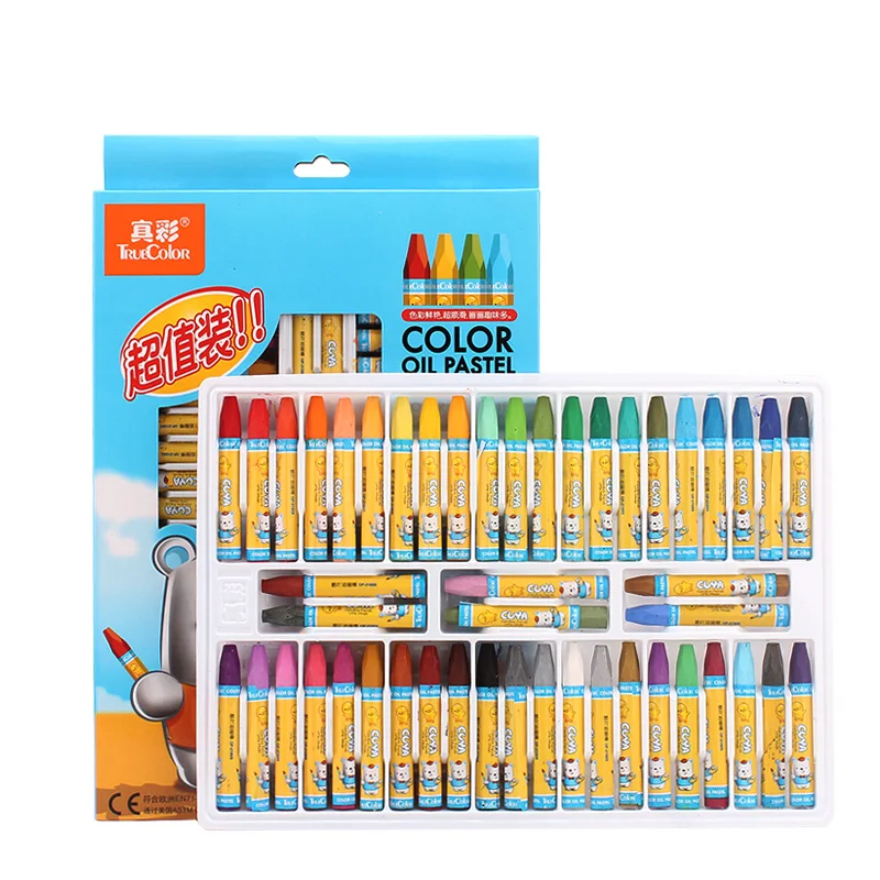 Pintura a Óleo Criança de Segurança Cor da Pintura do Pastel Truecolor Cores Estudante Vara Não-tóxico Pincel 48