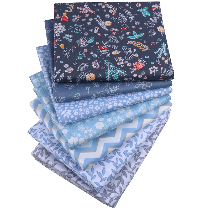 

Nanchuang 7Pcs/Lot Floral Printed Twill Fabric DIY Handmade Sewing Quilting Fat Quarters Patchwork Material For Baby Children