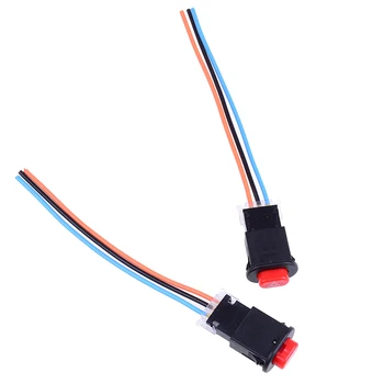 

2Pcs Motorcycle Hazard Light Switch Double Warning Flasher Emergency Signal W/3 Wires Lock