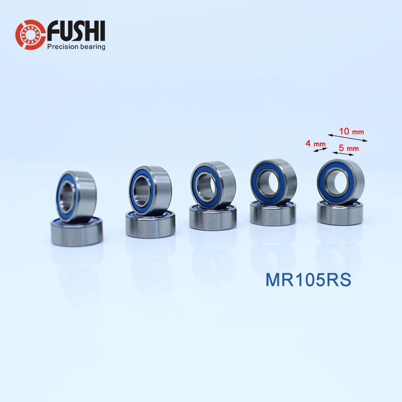 MR105RS подшипник ABEC-3 10 шт. 5x10x4 мм миниатюрные MR105-2RS шарикоподшипники RS MR105 2RS с