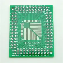 LQFP FQFP TQFP 32 44 64 80 100 до DIP Переходная Пластина ПЕЧАТНОЙ ПЛАТЫ Преобразователя