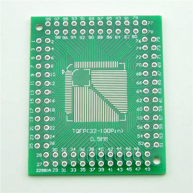 

Glyduino FQFP TQFP LQFP 32 44 64 80 100 to DIP Adapter Plate PCB Board Converter