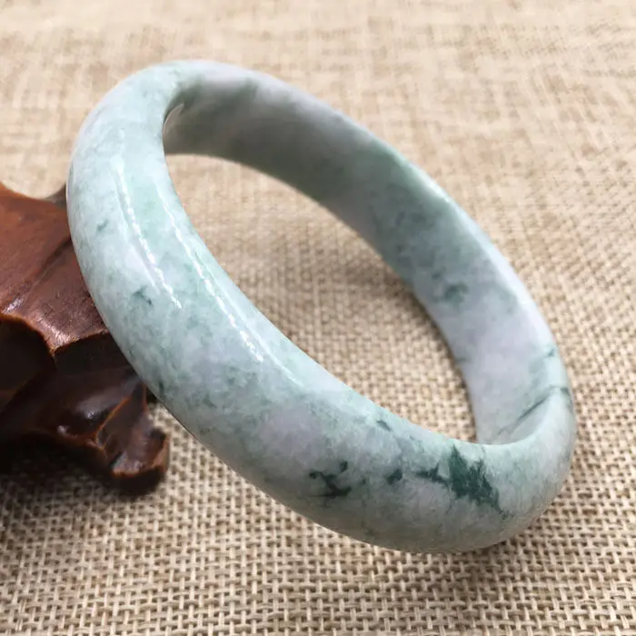 

FREE SHIPPING>>>@@ 62mm Certified Grade "A" Natural Green Jadeite Jade Gems Bangle Bracelet 043470 NEW