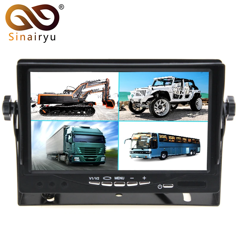 

Sinairyu T706 8PCS/Lot 7" LCD Car Parking Video Monitors With 4CH Video input Quad Split Screen 6 Mode Display