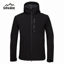 Для Мужчин's Походные куртки с капюшоном флисовая куртка Для мужчин открытый осень-зима спортивные Пальто для будущих мам Водонепроницаемый Ветрозащитный Кемпинг Лыжная куртка