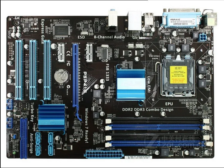 Free shipping original motherboard for ASUS P5P41C LGA 775 DDR2 DDR3 8GB Mainboard ATX desktop motherboard original motherboard ga g41mt s2 lga 775 ddr3 g41mt s2 8gb fully integrated g41 free shipping