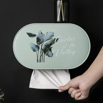 

Toilet Paper Holder Creative Plastic Waterproof Bath Toilet Paper Holder Wall Mounted Paper Storage Box Toilet Tissue Dispenser