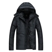 Rlyaeiz высокое качество зимняя куртка Для мужчин плотная, ветронепроницаемая теплые парки с капюшоном пальто с капюшоном для детей пуховики и парки средней длины зимнее пальто