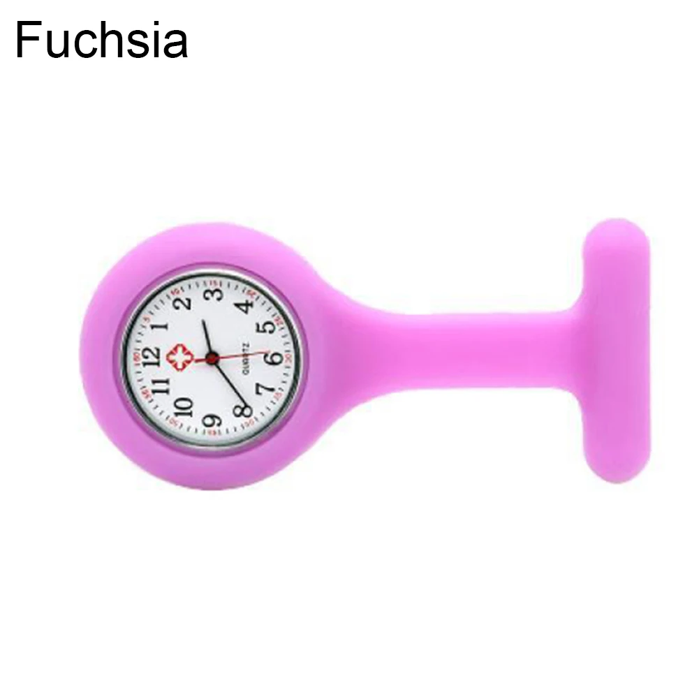 Hot Sales 2018 Fashion Cute New Silicone Nurse Watch Brooch Tunic Fob Watch With Free Battery Doctor Medical Dropshipping