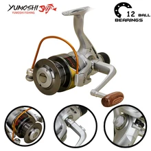 Yumoshi 12BB катушка рыболовная Китай оборудование катушка для спиннинга катушки рыболовные фидер всё для рыбалки Рыболовных Катушек Металла для рыбалки Катушка Moulinet рыбалка shimano зимняя