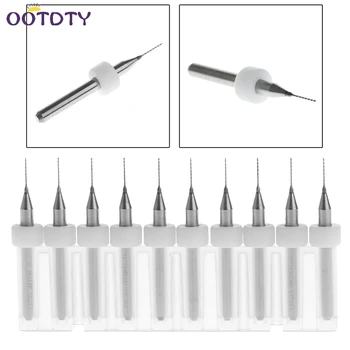 

New 10Pc 0.4mm Tip 1/8" Shank Spiral Flute Tungsten Carbide Micro PCB Drill Bits