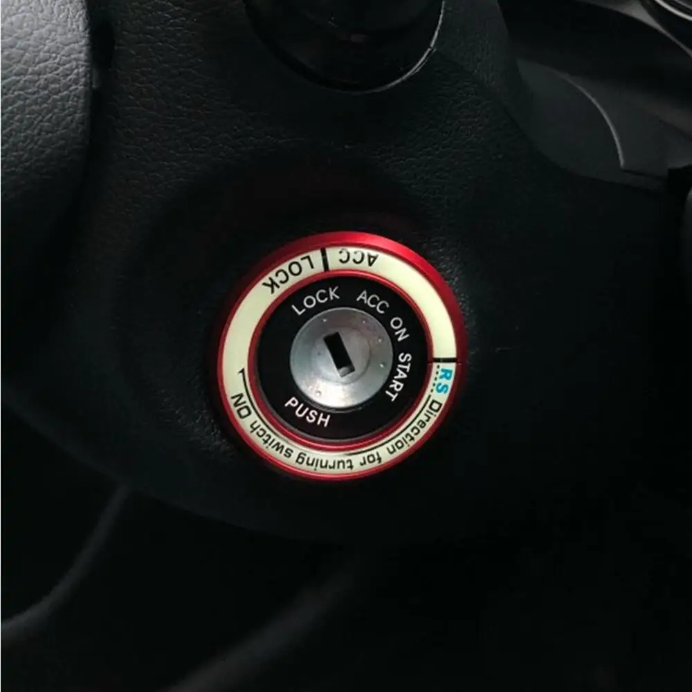 

Luminous Ignition Key Ring Switch Cover Sticker For XV forester KIA RIO Solaris Sportage Soul Forte K3 K5 Sorento Ix35 Ix30