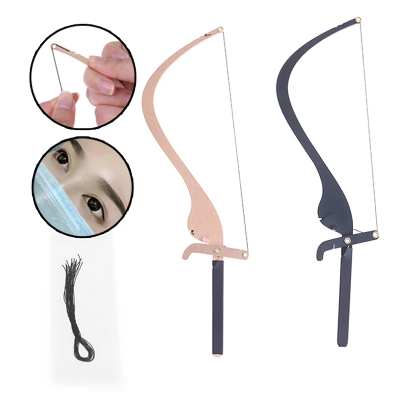 Microblading Line Marker Ruler With 10pcs Pre-made Thread Line Eyebrow Design Measure Tool Measuring Permanent Makeup Supplies