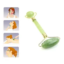 Natural Double Head Facial Massage Roller jade Beauty Tool Face Slimming Body Eye Neck Face for women girls Drop Shipping hot