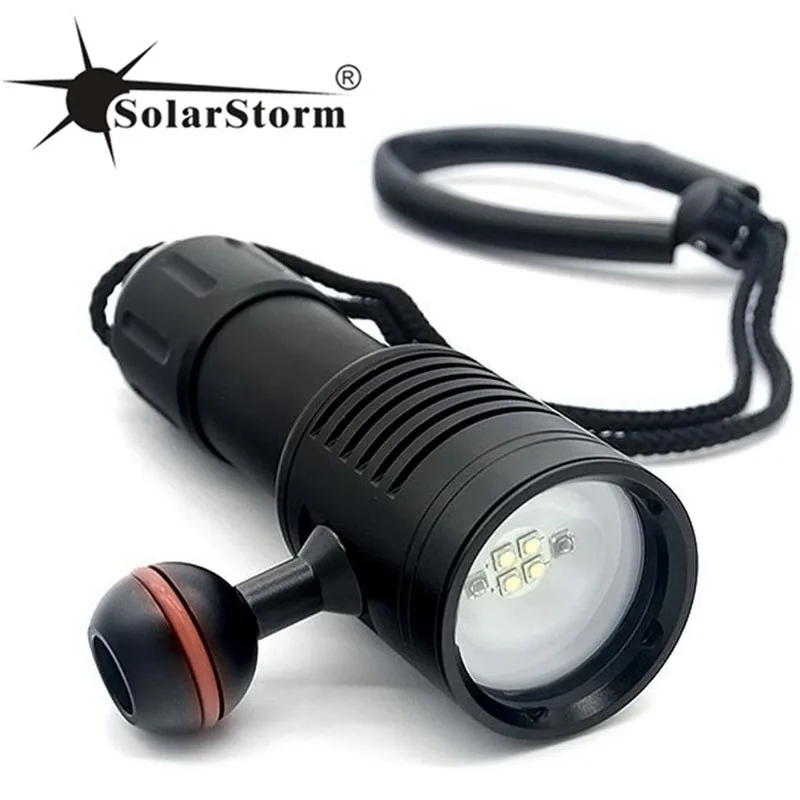 Solarstorm D02 XPG2 LED Scuba Diver Diving Flashlight 100M 3200 Lumens LED Torch Waterproof Lantern Lanterna