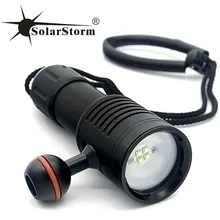 Solarstorm D02 XPG2 LED Scuba Diver Diving Flashlight 100M 3200 Lumens LED Torch Waterproof Lantern Lanterna For Diving