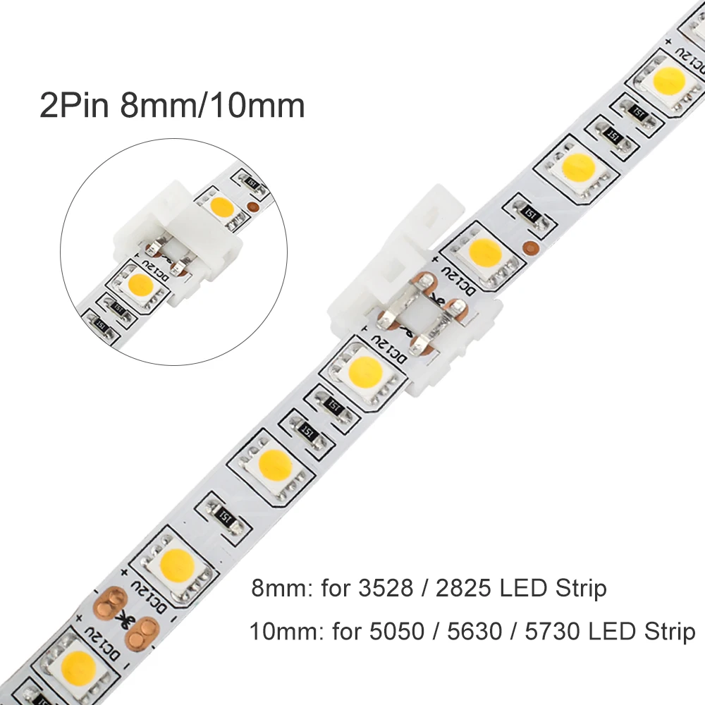 LED Strip Connector 3Pin 2Pin 4Pin 5Pin LED Strip Connectors For LED Strip Light 5pcs/lot